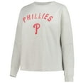 thumbnail image 2 of Women's-Profile  Heather Gray Philadelphia Phillies Plus Size French Terry Pullover Sweatshirt, 2 of 3