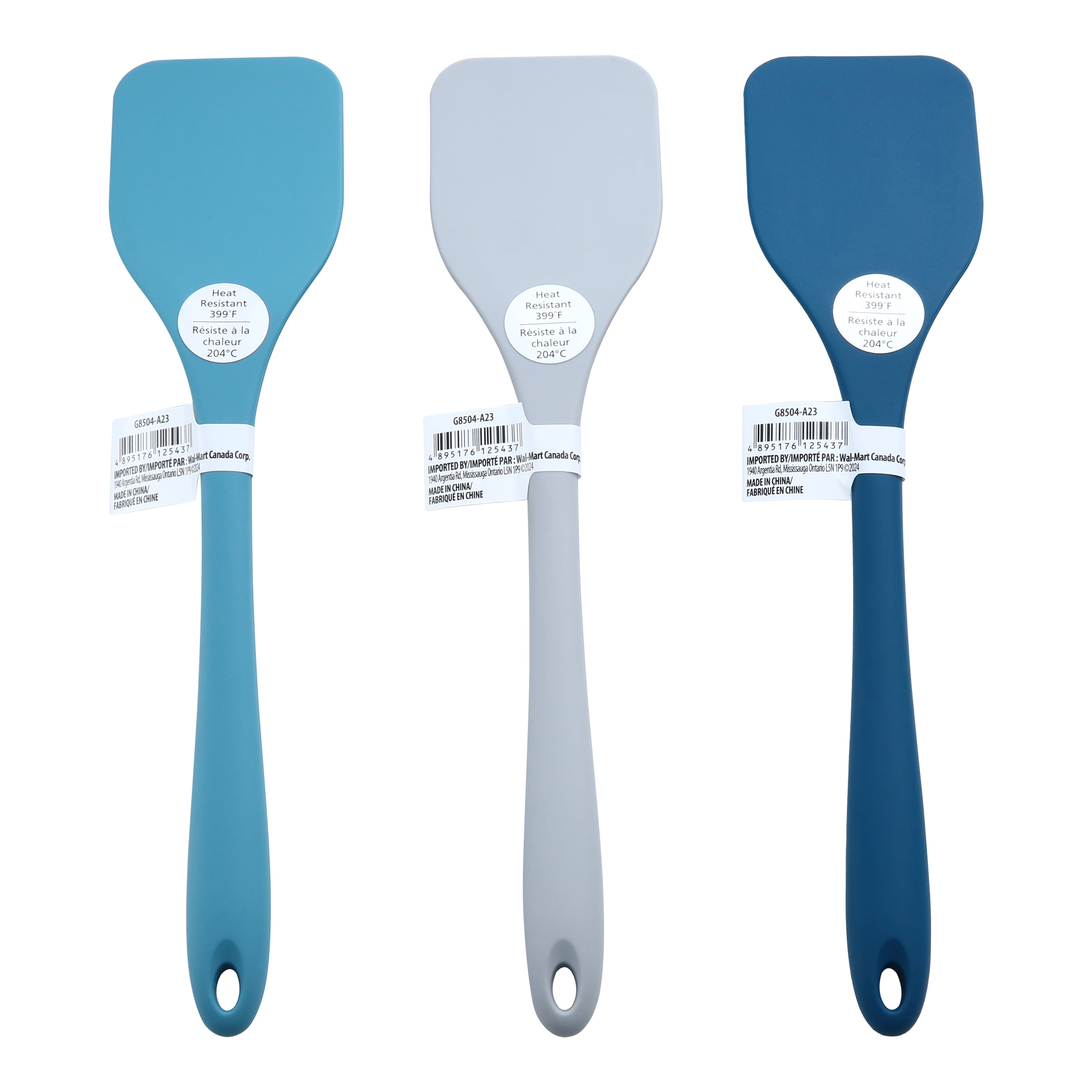 Spatule spatule en silicone solide résistante à la chaleur Mainstays, bleu marine, gris ou bleu sarcelle Spatule solide en silicone MS Color