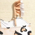 thumbnail image 5 of TOWED22 Girls Bathing Suits 3 Piece Swimsuit Bikini Set Quick Dry Cover Up Skirt Floral Print Swimwear 5-12 Years Brown,4-5 Y, 5 of 8