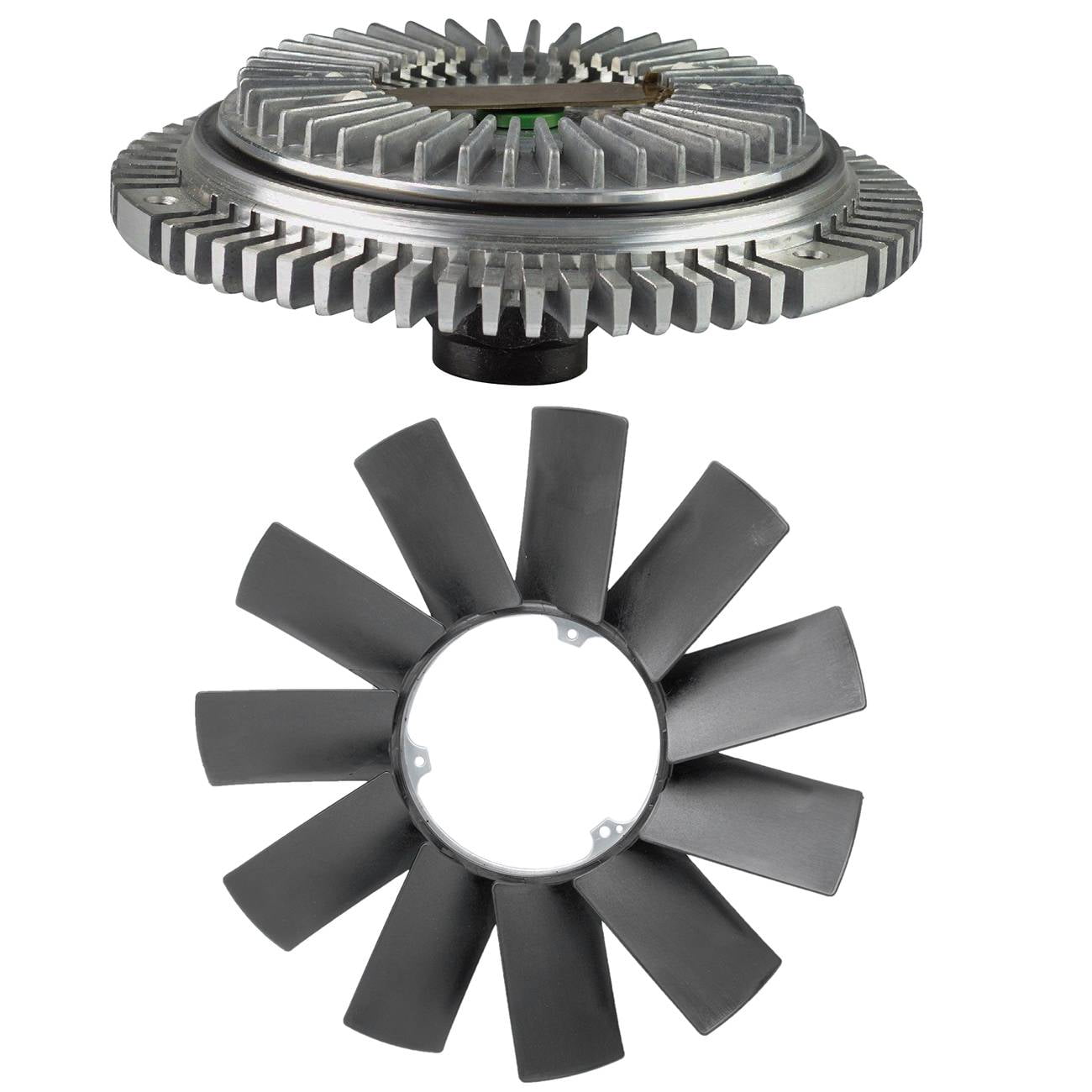 TOPAZ Engine Cooling Fan Clutch + Fan Blade Replacement for BMW E36 E46 E53 E34 E32 E39 323i 325i X5 Z3 528i