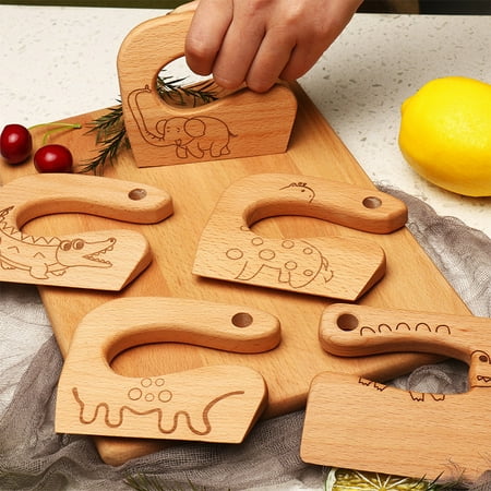 

Dreafly Wooden Kids Kitchen Tools Children s Safe Knives Kids Junior Cooking Utensils for Cooking Cutting C