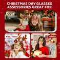 thumbnail image 6 of Amaopus 12 Pcs Christmas Party Glasses, Christmas  Light Up Glasses Glitter, Holiday Party Glasses Frames, Christmas Decoration Accessories Costume Eyeglasses for Christmas Parties Holiday Favors, 6 of 7