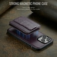 thumbnail image 2 of Compatible for iPhone 14 Wallet Case,[Support MagSafe Wireless Charging] Back Flip Magnetic Leather Phone Cover with Detachable RFID Blocking Card Holder For iPhone 14,Purple, 2 of 14