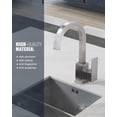 thumbnail image 3 of WOWOW Bar Sink Faucet, Bar Sink Faucet Single Hole, Stainless Steel Kitchen Bar Faucet with Single Handle for Kitchen Bathroom RV Restroom Sink, Brushed Nickel, 3 of 7