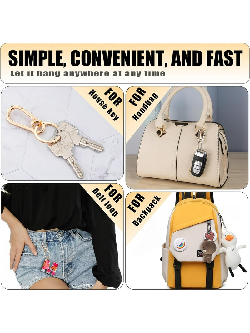 Metal Keychains Keyring Key Chain Ring Clip Holder Organizer for