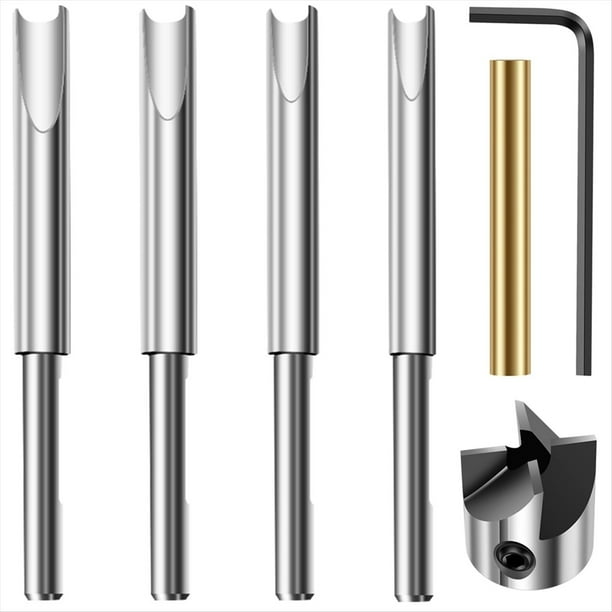Kit para Hacer Bolígrafos, Herramientas para Tornear Madera con Adaptador de Dado, Kit para Recortar el Cuerpo del Lápiz de Acero de Alta Velocidad, 6 mm, 7 mm, 8 mm y 9 mm.