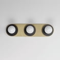 thumbnail image 3 of Hollywood 3 - Light Black And Natural Aged Brass Black Modern Incandescent Aluminum And Ceramic And Steel Wall Sconce, 3 of 5