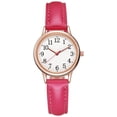 thumbnail image 2 of CIENVNSTG Fashion Women Quartz Watch Easy To Read Arabic Numerals Simple Dial Pu Leather Strap Luminous Quartz Watches, 2 of 2