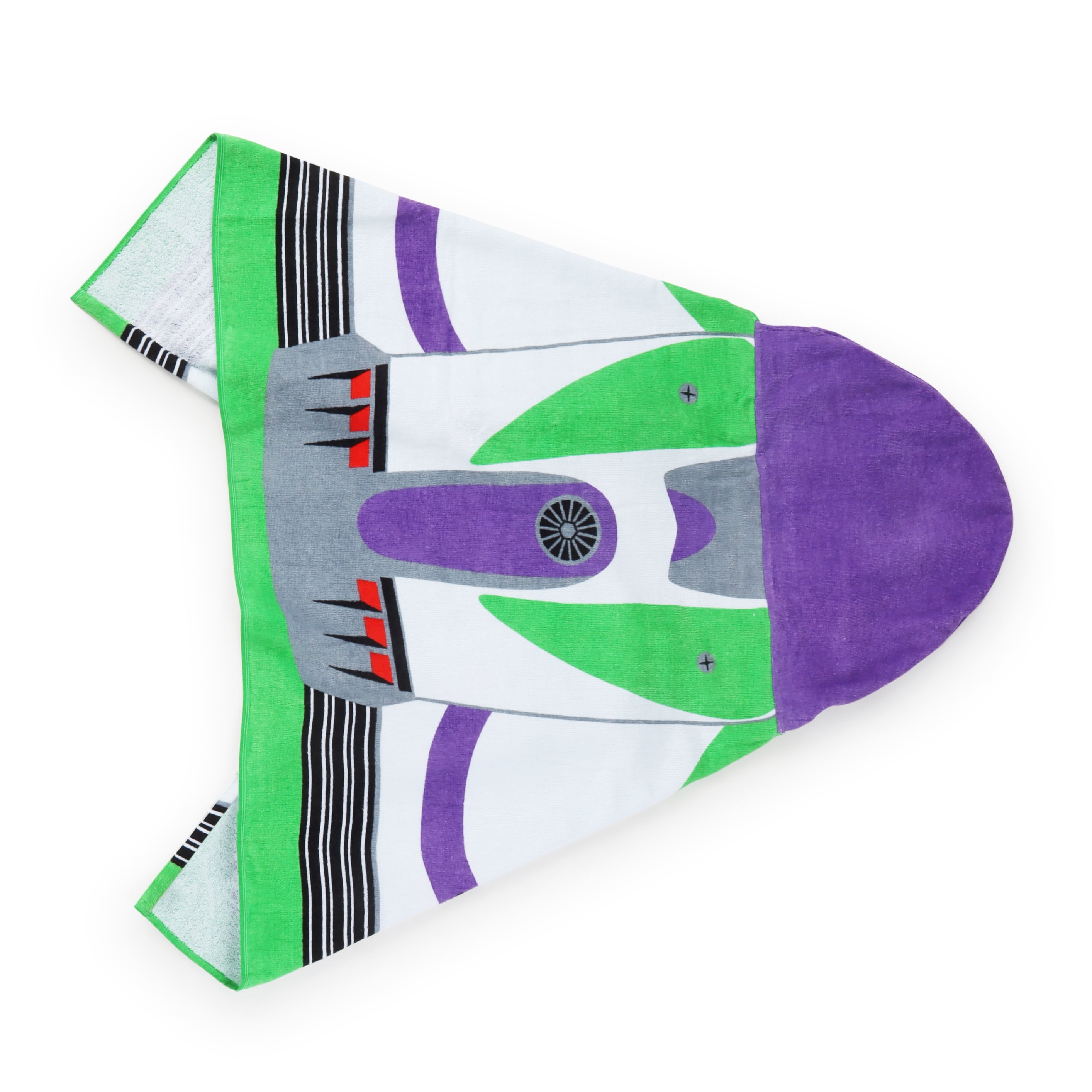 Disney Toy Story Buzz Lightyear Kids Hooded Cotton Towel, 22" x 51"