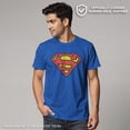 thumbnail image 2 of Men's Superman Logo Classic Graphic Tee Royal Blue Small, 2 of 11