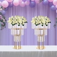 thumbnail image 2 of 2* Round-Shaped Flower Stand With Pendants, 3-tier Flower Stand, Elegant Flower Stand for Party Weddings, 2 of 13
