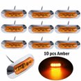 thumbnail image 1 of 10x ámbar 4 LED luz indicadora lateral para coche camión remolque camioneta 12V 24V JAMW Sencillez, 1 of 5