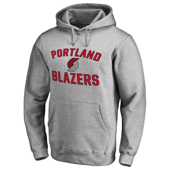 Men's Ash Portland Trail Blazers Victory Arch Pullover Hoodie