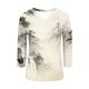 thumbnail image 2 of TaTaai Women Fashion Loose Printed V-Neck Top 3/4 Sleeve Casual Tee Ladies Daily Leisure Wear Soft Comfortable Non-See-Through No Fading Lightweight Top Gift, 2 of 8