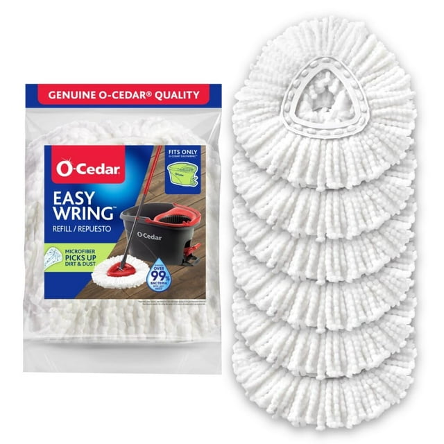 O-Cedar Recharge de Vadrouille Rotative EasyWring (Lot de 6)