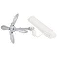 thumbnail image 2 of vidaXL Folding Anchor with Rope Silver 4 kg Malleable Iron, 2 of 5