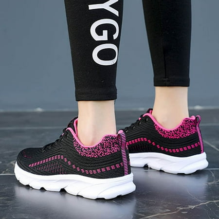 

Cathalem 212 Ladies Low Top Breathable Casual Lightweight Sports Women Shoes Barefoot Shoes Women Casual Hot Pink 6.5