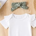 thumbnail image 3 of NIEWTR Newborn Baby Girl Summer Clothes 2Pcs Set Cute Outfits Sleeveless Floral Top Ribbed Shorts Boho Outfit Set(B-Black,12-18 Months), 3 of 6