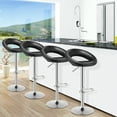thumbnail image 4 of Gymax Bar Stool with Adjustable Height & Swivel, Black, Set of 4, 4 of 9