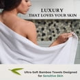 thumbnail image 4 of Plush Bamboo Bath Towel - Viscose from Bamboo + Cotton - White, 4 of 8