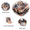 thumbnail image 3 of 1Pc Cute Period Bag Menstrual Cup Pouch, Large Storage Bag Sanitary Purse for Sanitary Napkin Pads, Beautiful Cat Floral Watercolor Pads Organizer for Girls Women, 3 of 6