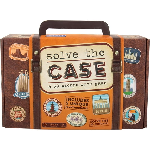 Fizz Creations Solve The Case 3D Escape Room Game in a Suitcase. Ages 12  Family Party Game