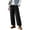 Black, variant on Women's Warm Insulated Quilted Winter Pants Fleece Lined Water Resistant Snow Pants Elastic High Waist with Pockets Outdoor Hiking Ski Bottoms Wine