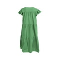thumbnail image 4 of Douhoow Women's Loose Dress Casual Short Sleeve Ruffle Trim Mini Dresses Swing Sundress S-3XL, 4 of 7