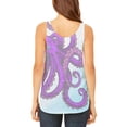 thumbnail image 2 of Purple Pink Octopus Juniors Flowy Side Slit Tank Top Multi 2XL, 2 of 2