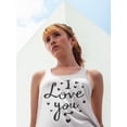 thumbnail image 2 of I Love You  Design. Tank Women -Image by Shutterstock, Female Small, 2 of 4