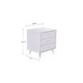 thumbnail image 6 of SEI Furniture Oren 3 Drawer Nightstand in White and Chrome, 6 of 9