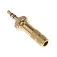 thumbnail image 2 of facefd 3.5mm Screw Lock Stereo Jack Male Plug Metal Audio Solder Adapter gold, 2 of 8