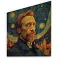 thumbnail image 2 of Designart "Vincent Van Gogh Artistic Genius" Masterpiece Print on Natural Pine Wood, 2 of 5