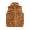 thumbnail image 2 of Girls Fashion Girls Jacket Toddler Girls Boys Sleeveless Solid Jacket Zip Up Coat Fall Warm Winter Kids Outwear, 2 of 6