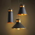 thumbnail image 5 of Retro Black Gold Metal Pendant Light for Kitchen Island, Industrial Style Vintage Pendant Lamp, American Rustic Pendant Lighting, Iron Farmhouse Pendant Light for Dining Room Shop, 5 of 7