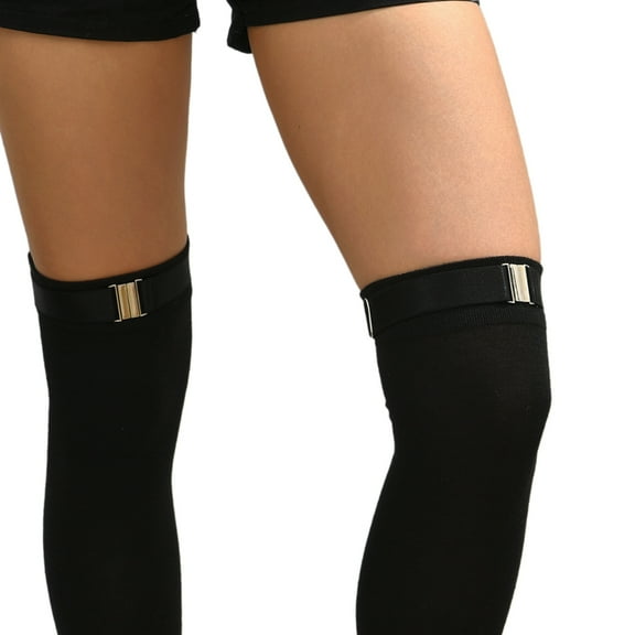 Antislip Thigh Garter Belt Women Elastic Leg Garter with Buckled for Stockings