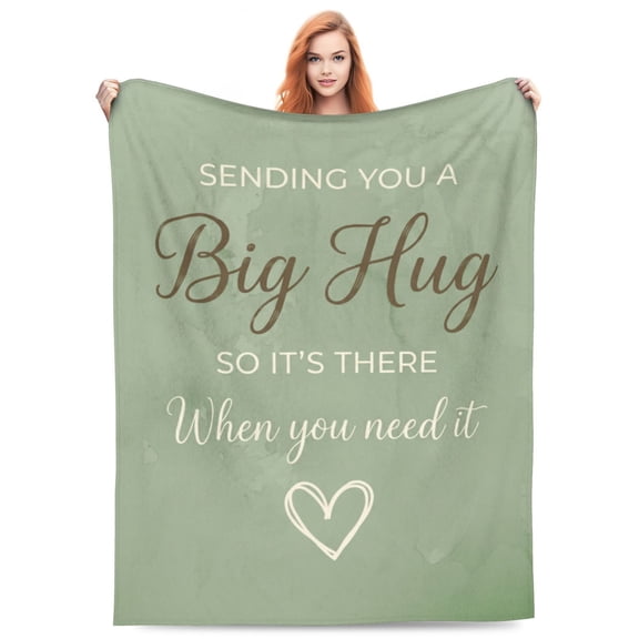 Healing Blanket For Surgery Recovery - Hug Blanket - Get Well Soon Gifts For Adult Women Men - Thinking Of You Feel Better Inspirational Gifts For Friend - Sage Green 50x40