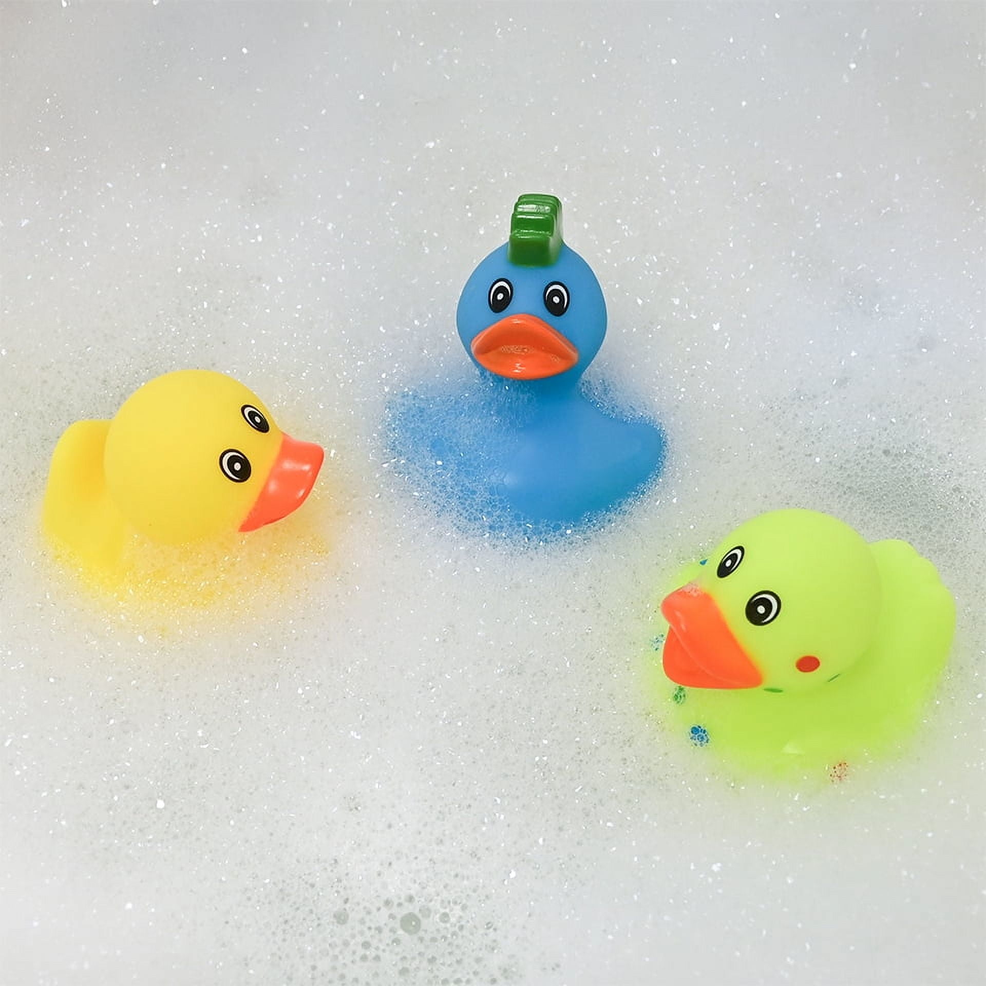Toymendous Lux Rubber Ducks, Assorted Colors & Styles, 1 per Purchase, Toy for Children Ages 3+