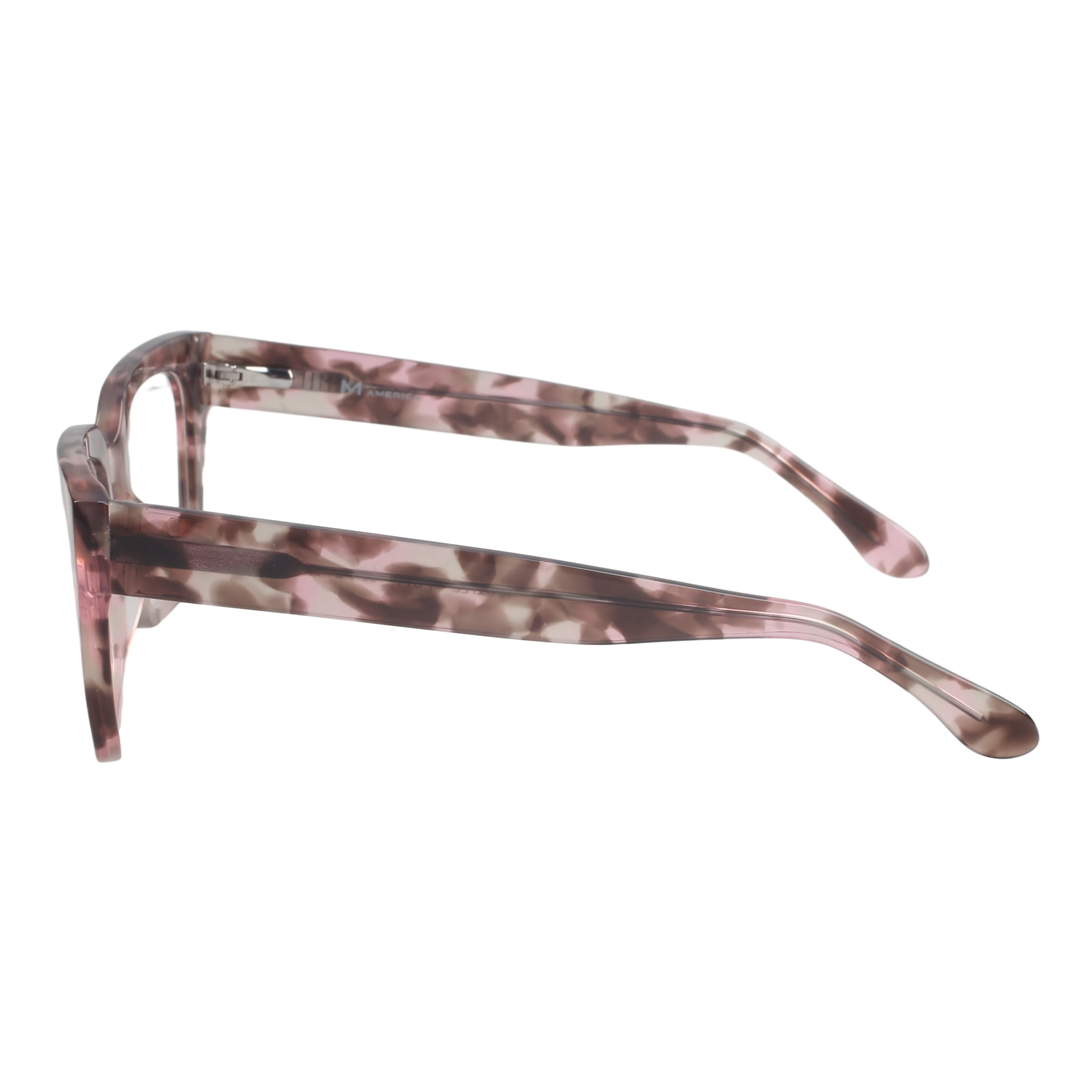 Women's M America Argyle Rx'able Eyeglasses, Square, Plastic, Pastel Tortoise, 1 Pair