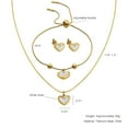 thumbnail image 7 of DESIGNICE Gold Jewelry Sets for Women – 18K Gold Plated Heart Necklace Bracelet Earring Set, Stainless Steel Shell Wedding Jewelry Sets for Brides – Women'S Jewelry Sets Gift（3Pcs）, 7 of 7