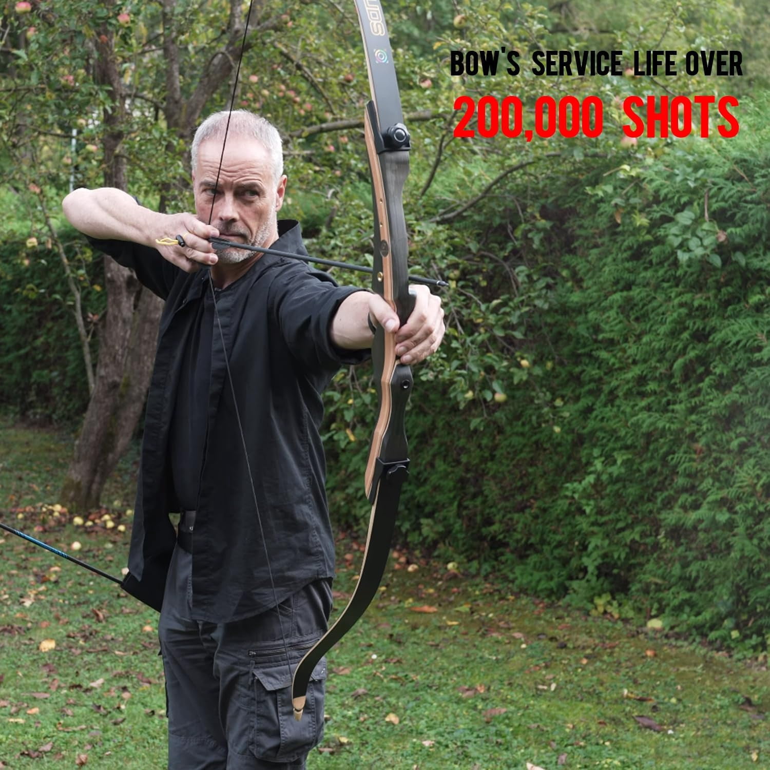 Sanlida Noble Standard Beginner & Intermediate Recurve Bow and Arrows Kit for Adult and Youth, Wooden Takedown Recurve Bow Package for Training, Practice & Competition RH Only (66", 30lbs)