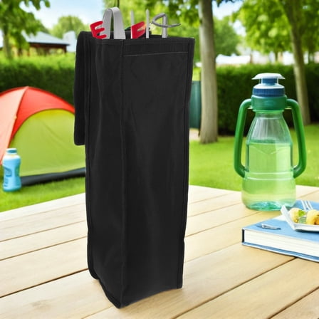 LOLIPPYY Black Portable Barbecue Tool Storage Bag Folding Grill Utensil Organizer for Picnics
