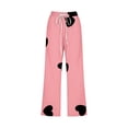 thumbnail image 5 of VEKDONE Womens Cotton Linen Capris Pants Print Capri Pant Pink L, 5 of 5