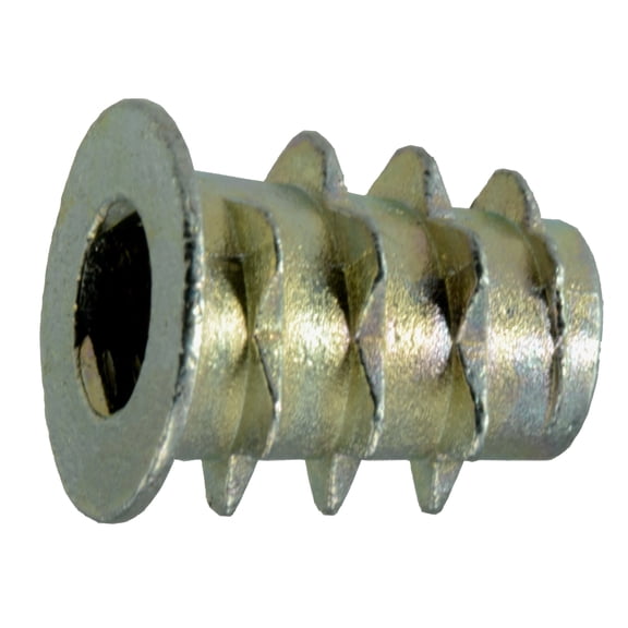 5mm-0.8 x 13mm Die Cast Zinc Coarse Thread Soft Wood Inserts (10 pcs.)