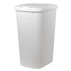 Hefty 13.3-gal Touch Lid Garbage Can in White with Decorative Texture