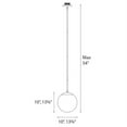 thumbnail image 4 of WAC Lighting Niveous 10" LED 3000K Contemporary Aluminum Pendant in White, 4 of 4