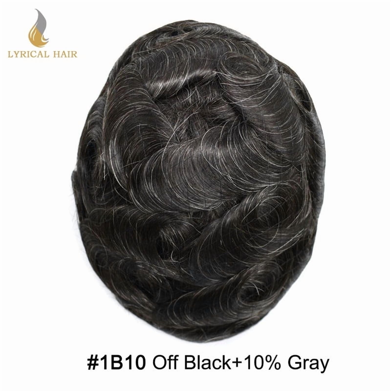 LYRICAL HAIR Mens Hairpiece French Lace Toupee Hair for Men Human Hair Replacement Systems Fine Mono Mens Wig Male Hair Prosthesis
