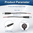 thumbnail image 2 of Uxcell 10pcs DC Power Pigtails Cable, 3.5mm x 1.35mm Male Barrel Plug Connector to Bare Wire Open End 10cm for PC Laptop Toys Cellphone Electronic Devices, 2 of 6