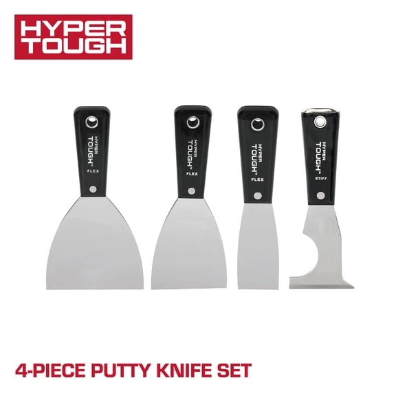 Hyper Tough 4 Piece Putty Knife Set