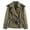 Green, variant on Waist Tie Casual Trench Jacket for Women, Lapel Collar Button Front, Relaxed Fit Everyday Outerwear with Epaulets, 1 Piece, S-L